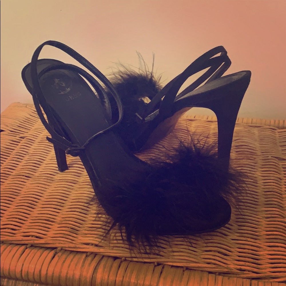Fur Strappy Heel